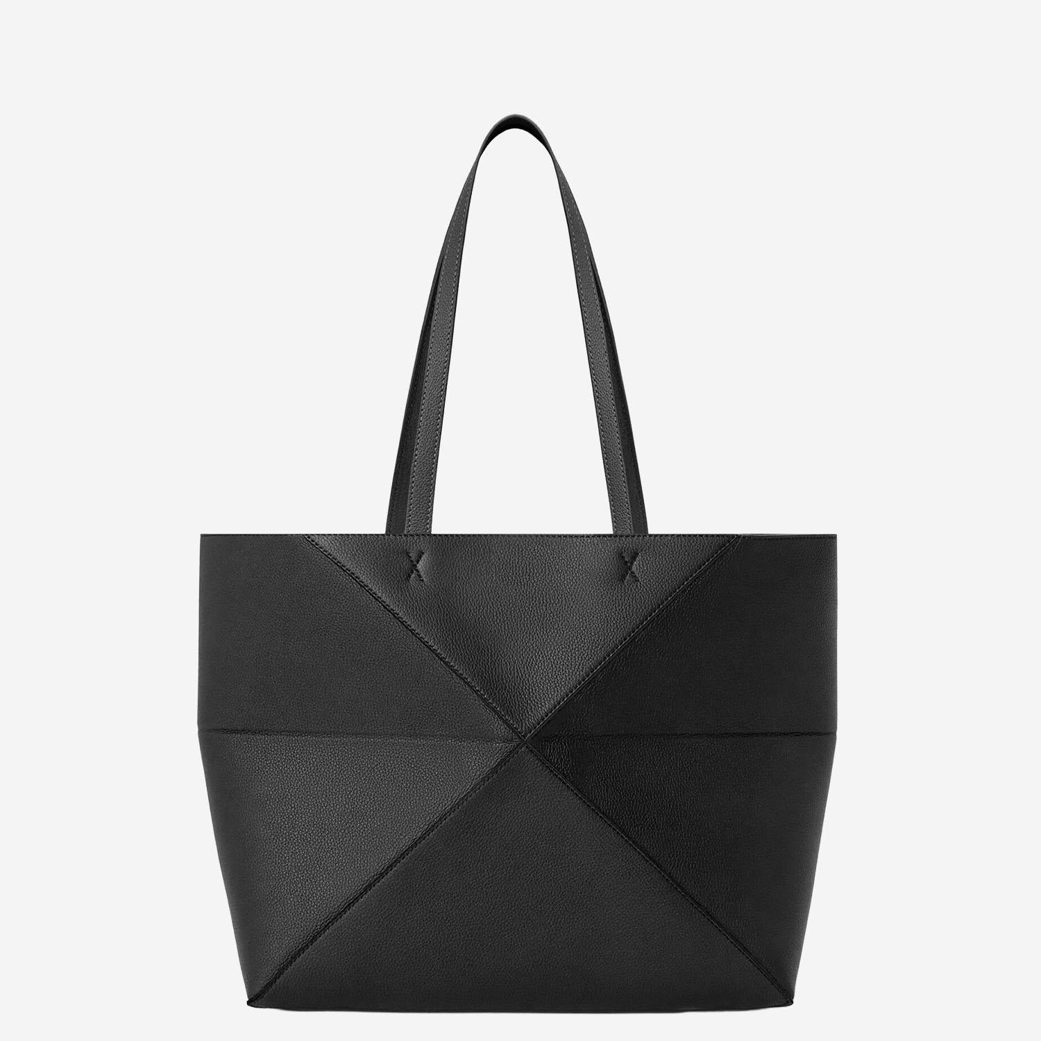 Borsa tote Puzzle Fold media in pelle A779PEWX04 1100 LOEWE 