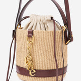 BORSA A SECCHIELLO IN RAFIA E PELLE CH26US941R96 27M CHLOE 