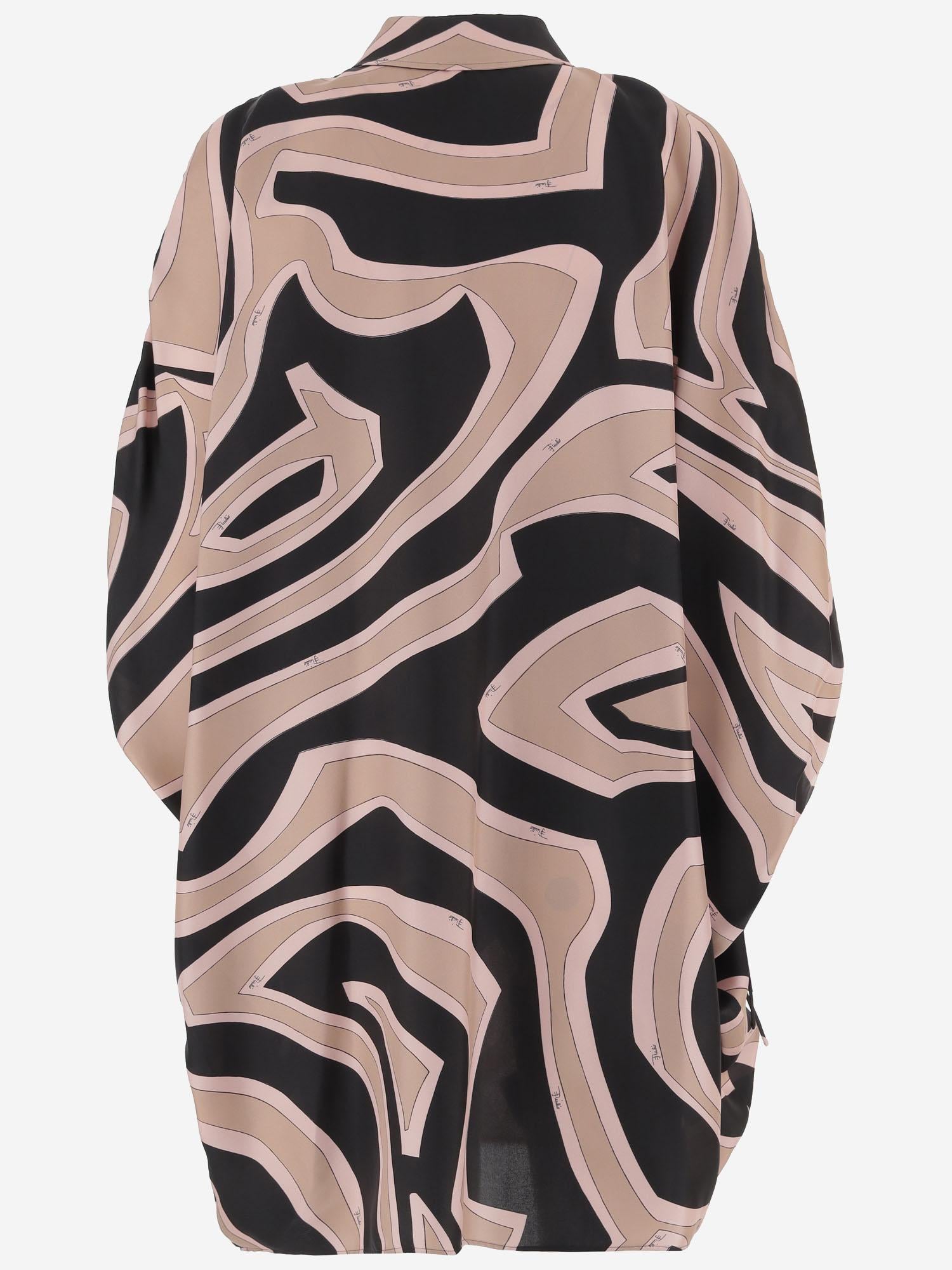 ABITO IN SETA IN STAMPA LABIRINTO 6HRL116H741 031 EMILIO PUCCI 