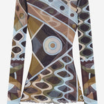 TOP IN NYLON CON STAMPA VIVARA 6HJM476H849 016 EMILIO PUCCI 