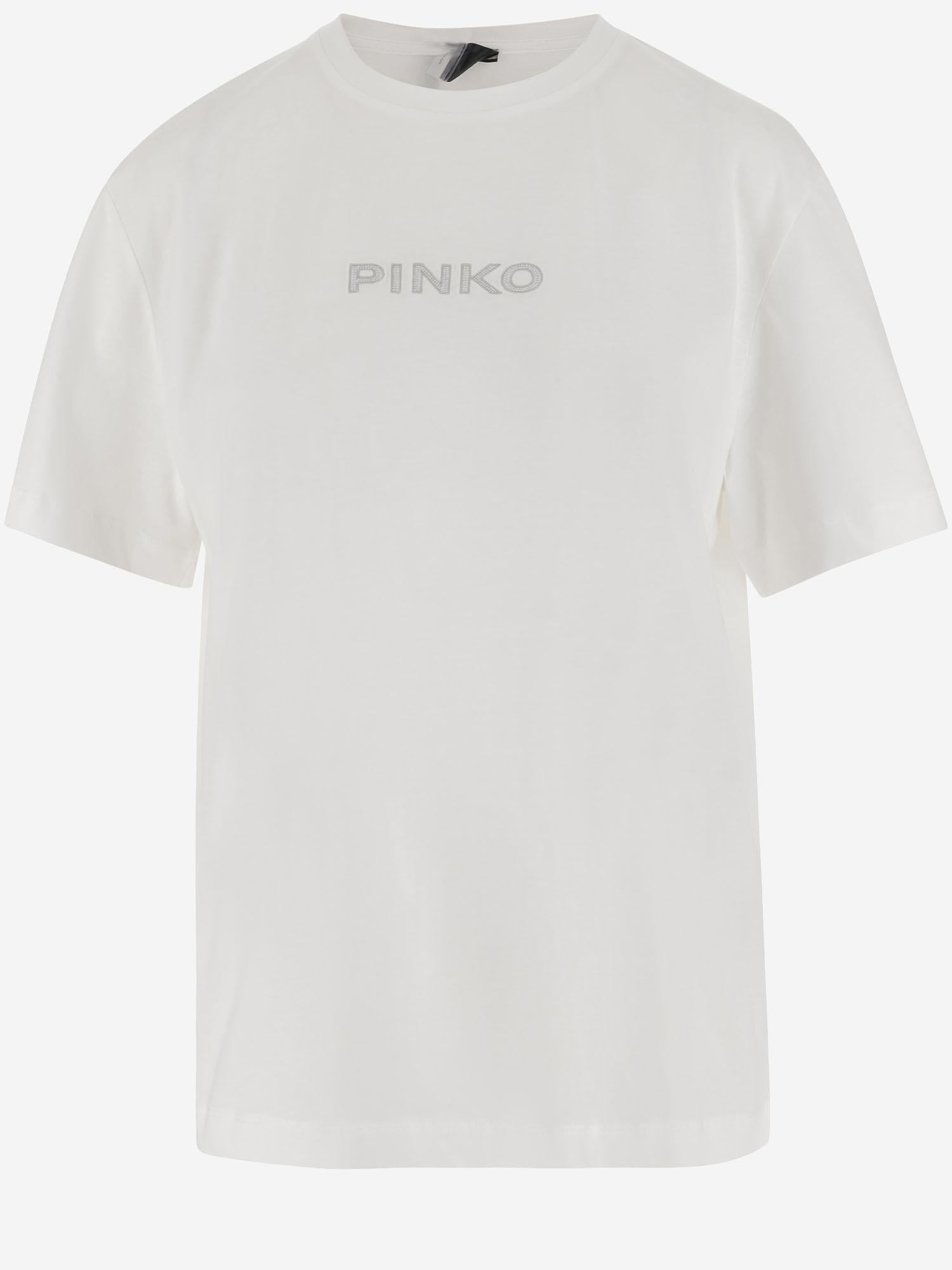 T-SHIRT IN COTONE CON LOGO 105526 A2S1Z05 PINKO 