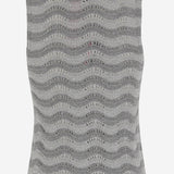 TOP IN MISTO VISCOSA CON MOTIVO ONDULATO 068 ARGENTO COLOUR MARKET 