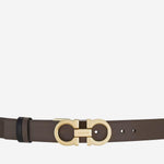 CINTURA GANCINI REVERSIBILE 23A565 832CONCRETENERO SALVATORE FERRAGAMO 