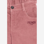 PANTALONI IN VELLUTO A COSTE JFF380 AYMCF1T6P FENDI KIDS 