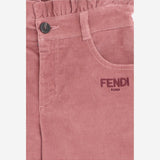 PANTALONI IN VELLUTO A COSTE JFF380 AYMCF1T6P FENDI KIDS 