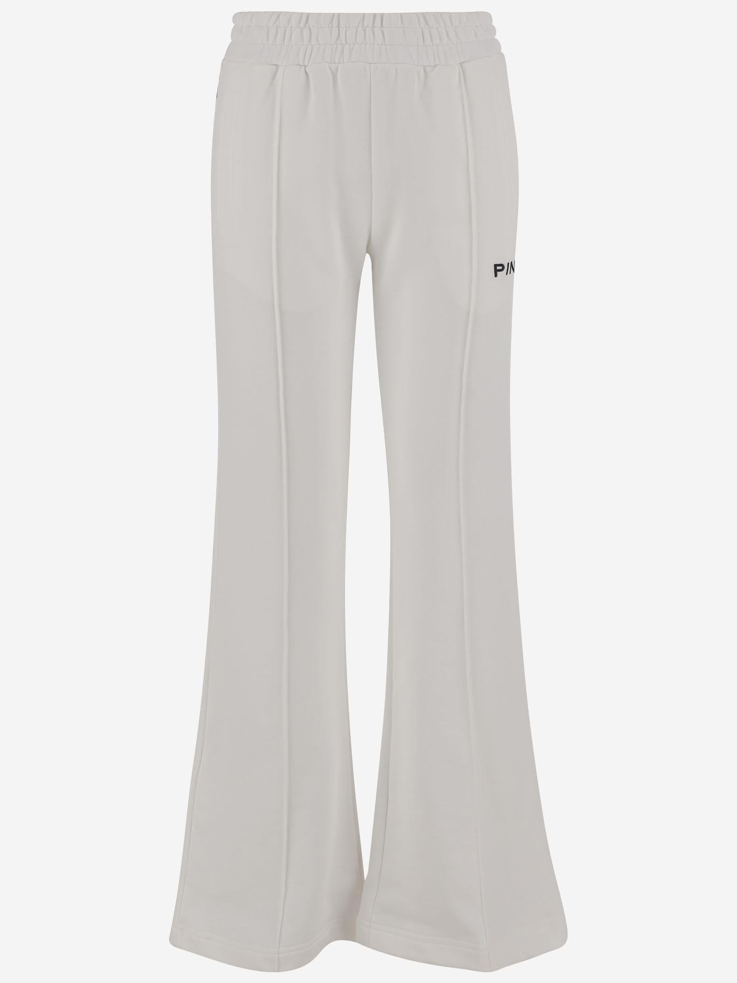 PANTALONI IN COTONE CON LOGO 105724 A2URZ25 PINKO 