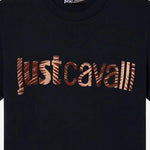 T-SHIRT IN COTONE CON STAMPA LOGO 80OAHT03 CJ500899 JUST CAVALLI 