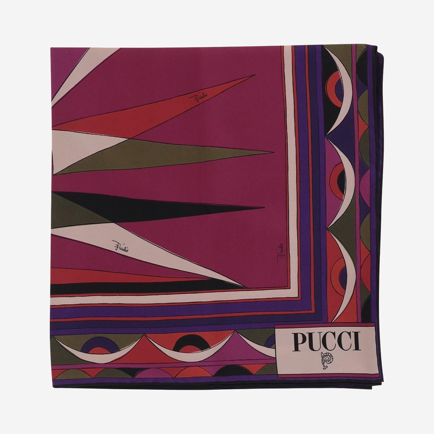 Foulard in seta con stampa grafica 5UGB50 5UC151 EMILIO PUCCI 