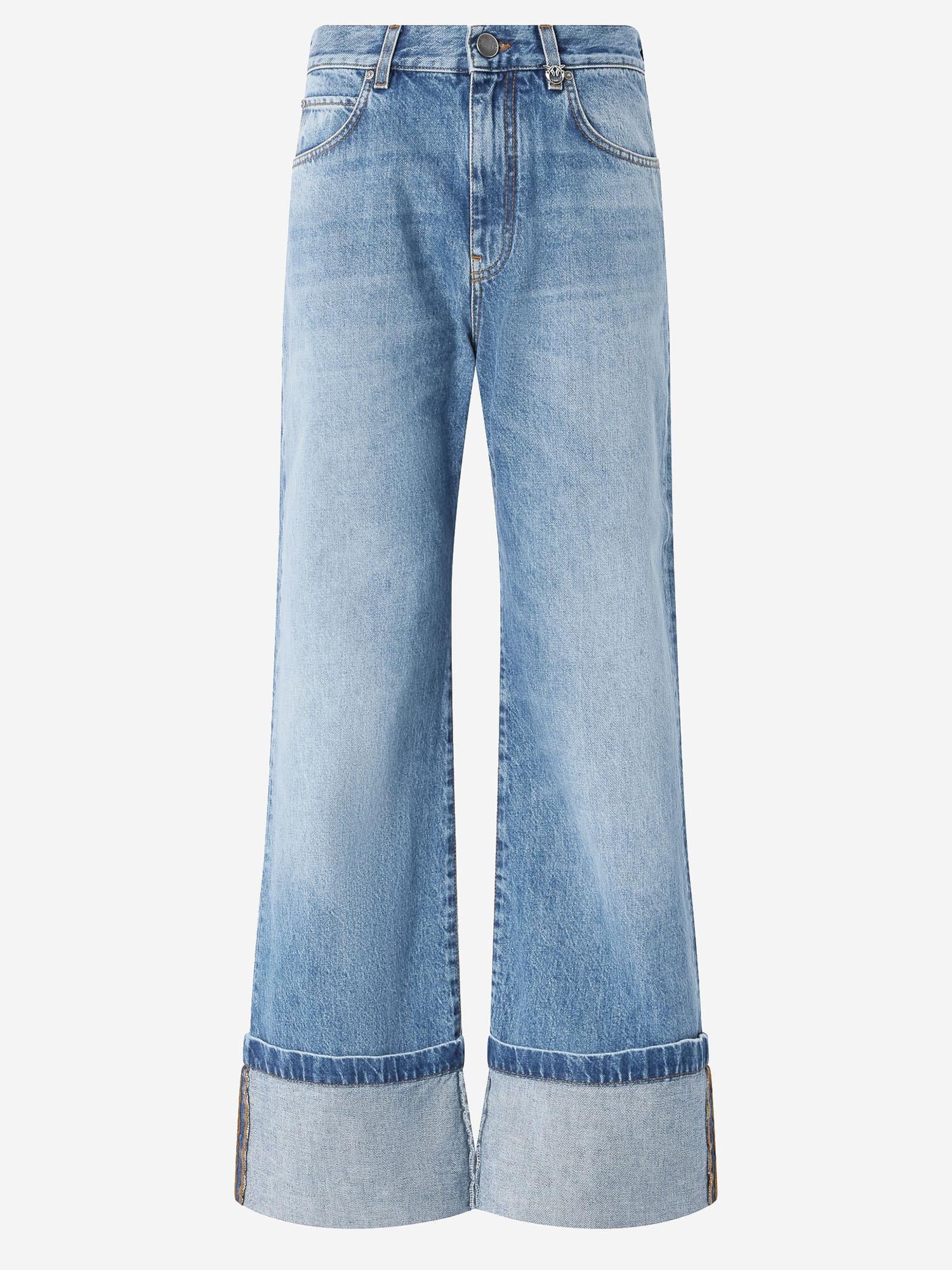 Jeans in cotone con risvolto 105541 A2RPPJD PINKO 