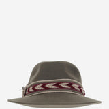 CAPPELLO fedora IN LANA GREENHATBORDEAUXRIBBON NATURAL ALEXIA ALVAREZ DE TOLEDO 