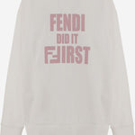 FELPA IN COTONE IN CON LOGO JUH107 5V0F1TKG FENDI KIDS 
