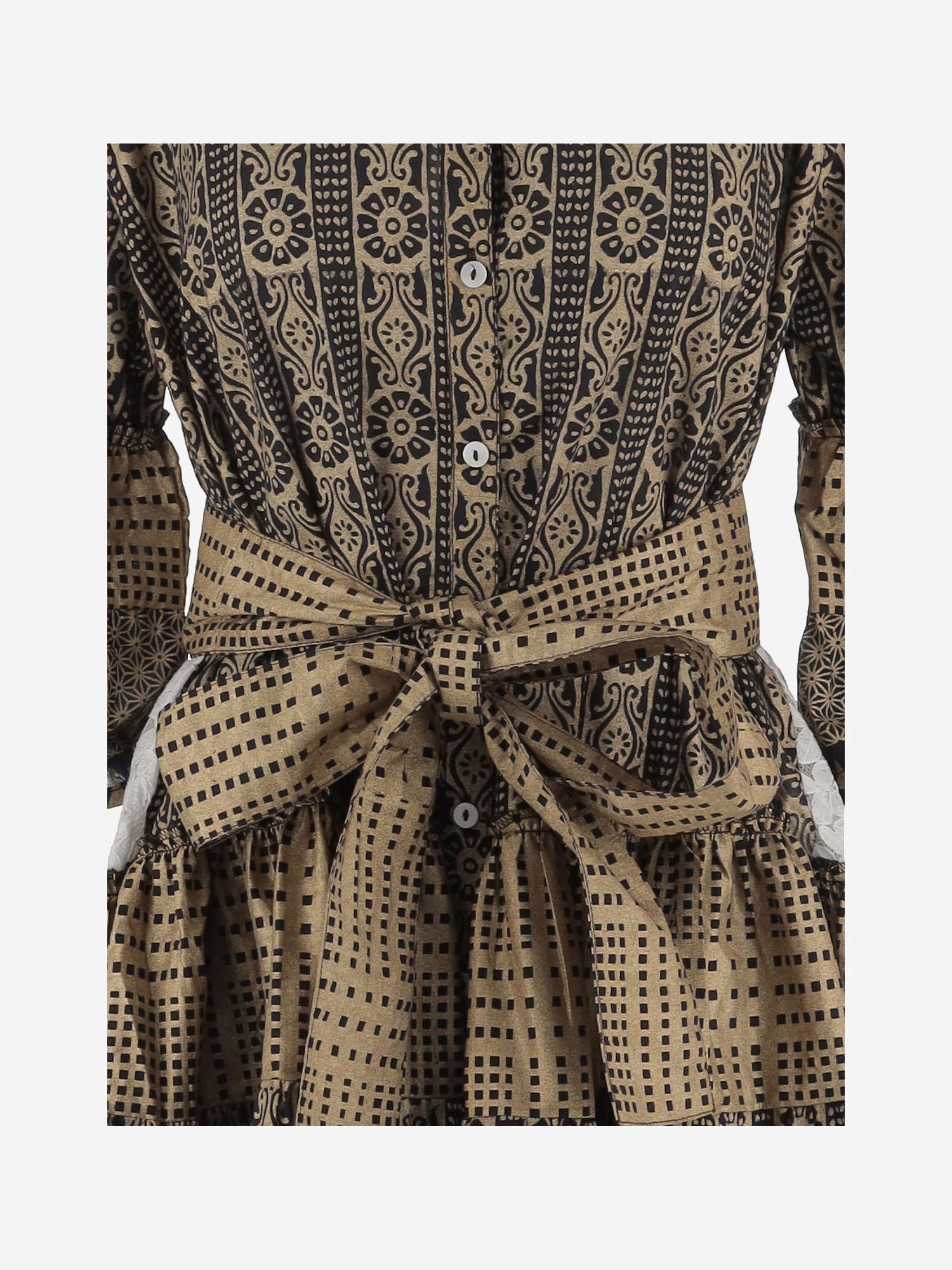 ABITO IN COTONE CON MOTIVO geometrico SPRING 04BLACKGOLD PEPS CANNES 