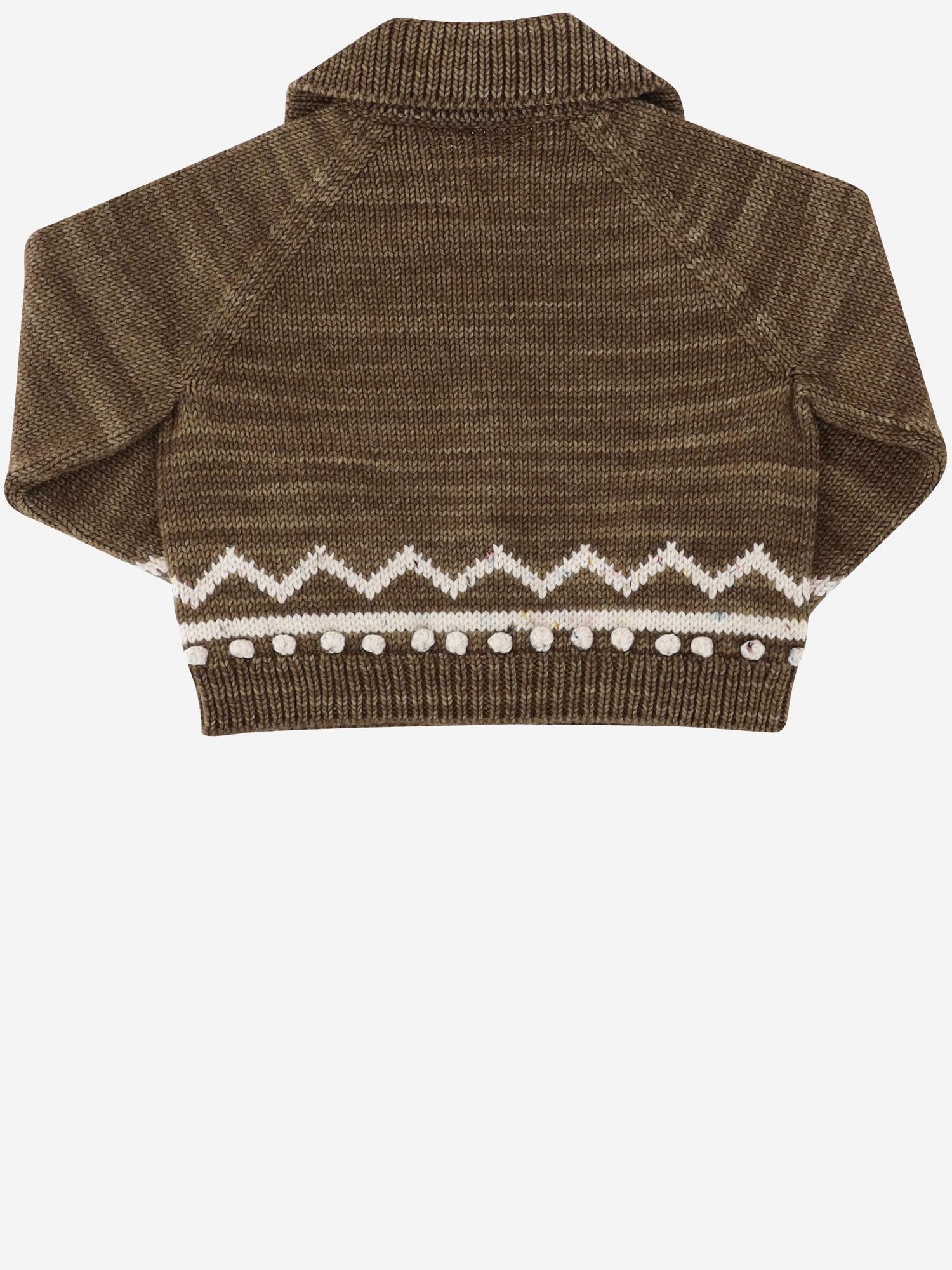 CARDIGAN IN LANA CON MOTIVO GRAFICO K1220W25 762 MISHA & PUFF KIDS 