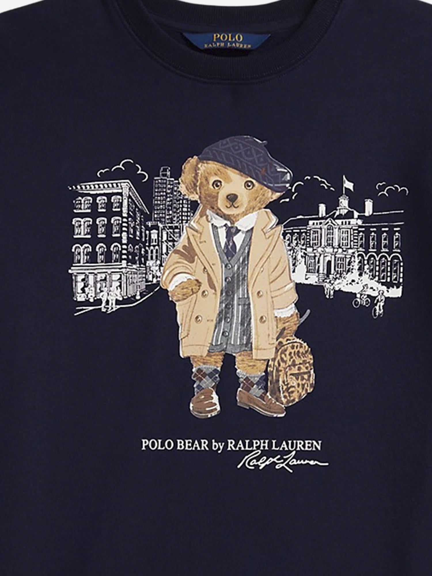 ABITO IN MISTO COTONE CON STAMPA POLO BEAR 313979036 001 POLO RALPH LAUREN KIDS 