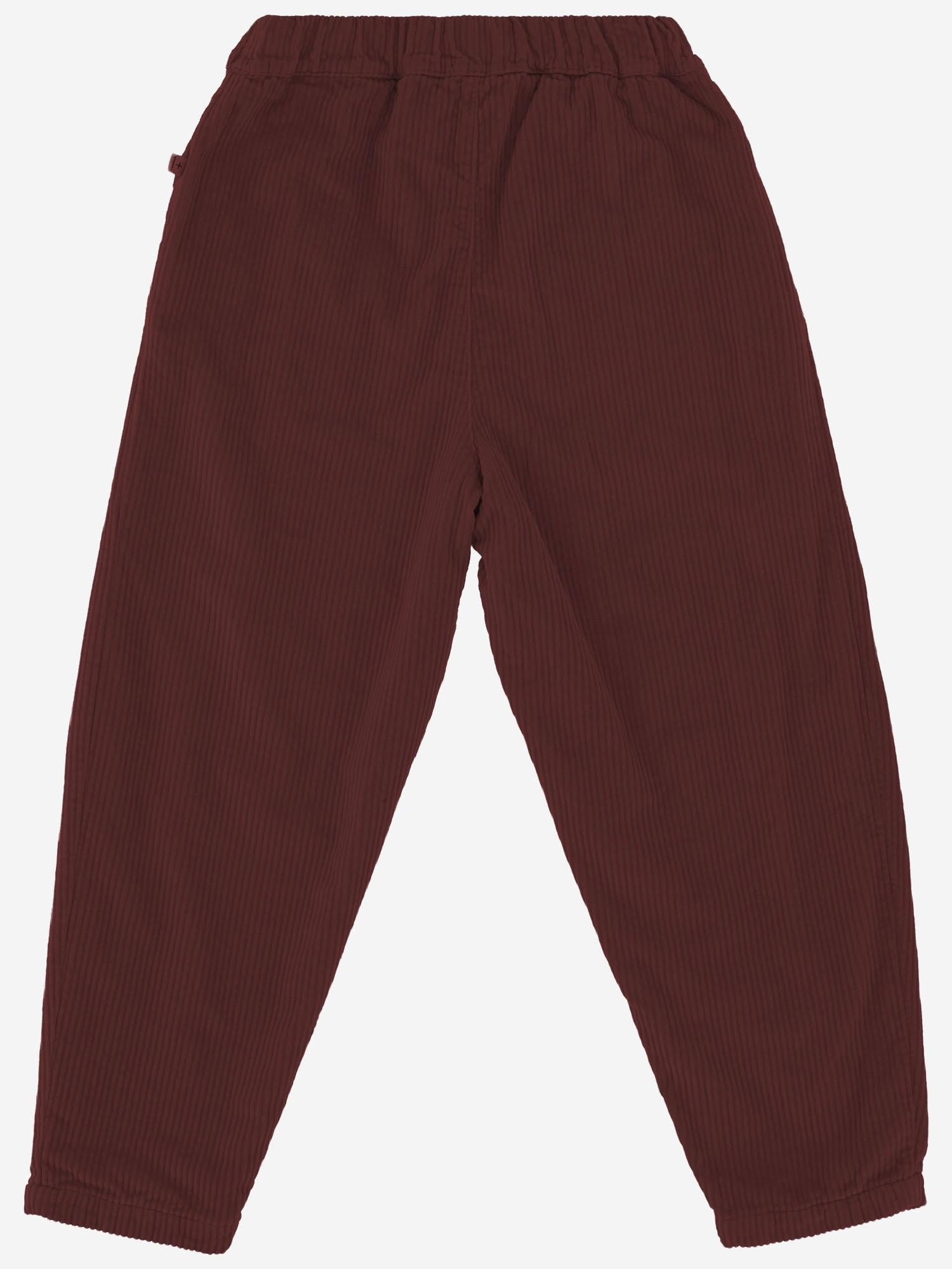 PANTALONI IN COTONE CON VOLANT DECORATIVO 25W150 MELANZANA 1+ IN THE FAMILY KIDS 