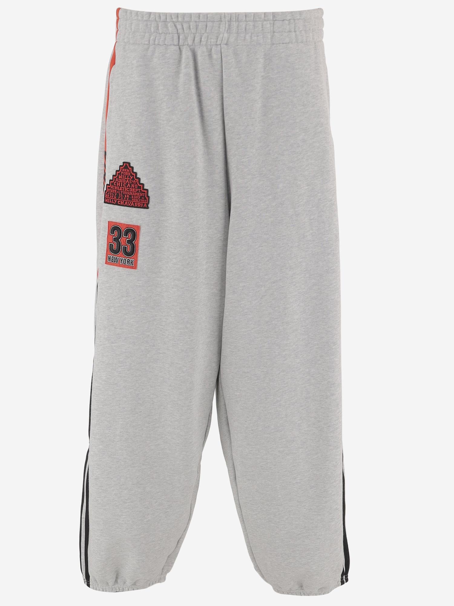 PANTALONI IN COTONE STRETCH CON BANDE LATERALI KV2249 BLACK ADIDAS X WILLY CHAVARRIA 