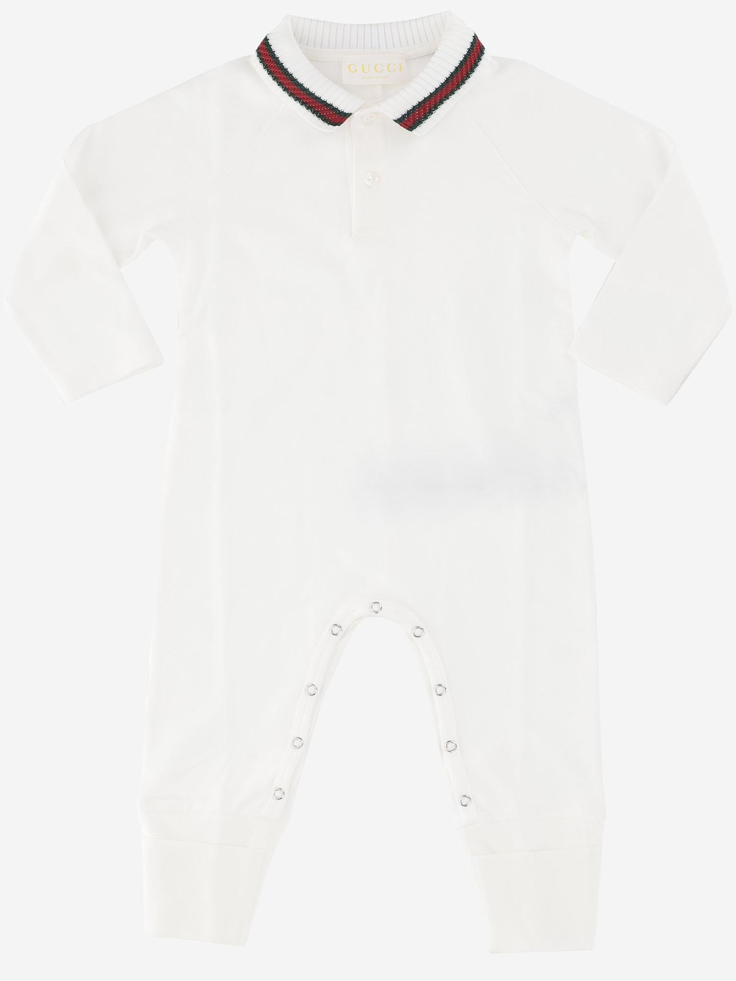 TUTINA IN COTONE STRETCH CON WEB 825183 XJHAM9024 GUCCI KIDS 