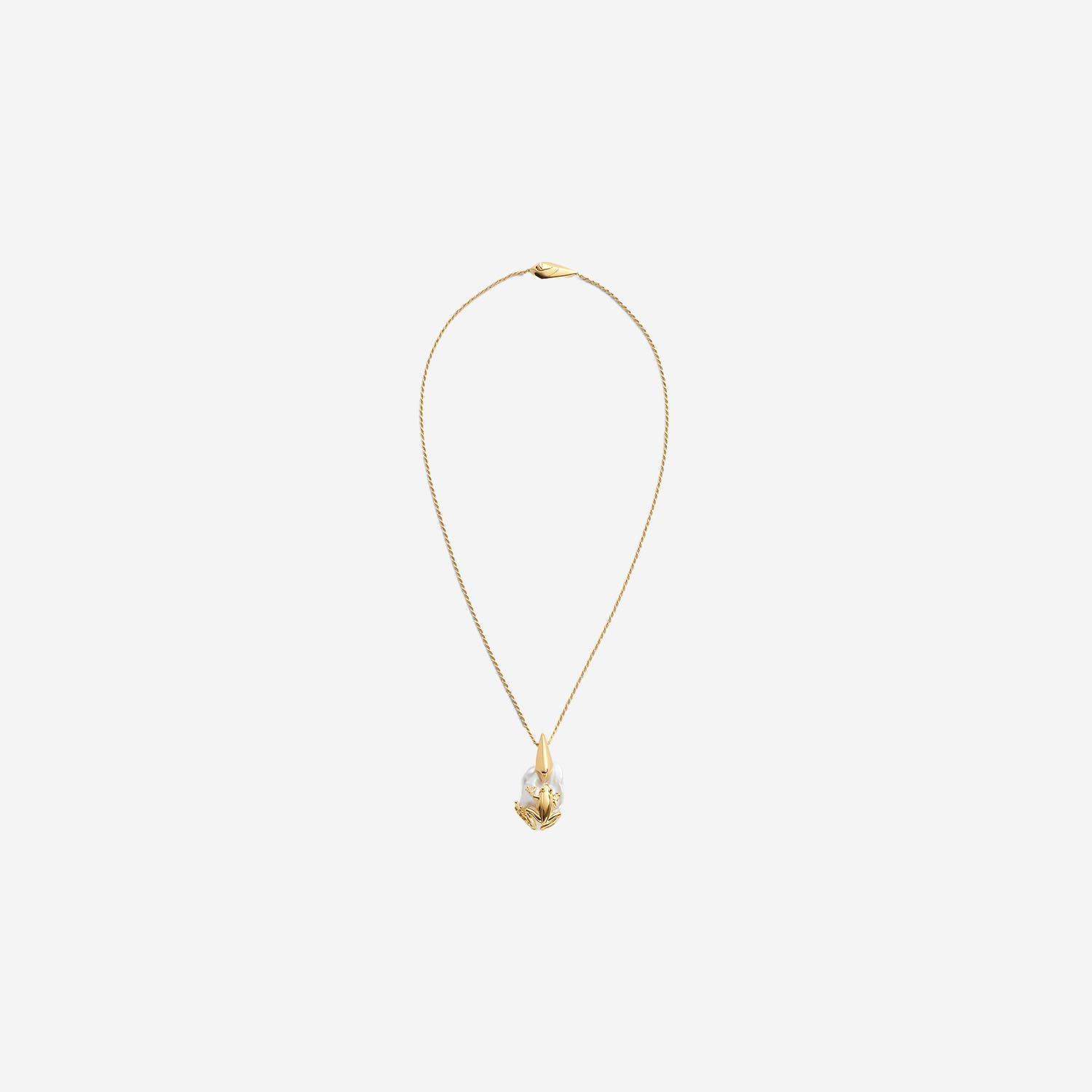 Collana Rana con perla 827256 V721A9000 BOTTEGA VENETA 