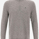 MAGLIA A TRECCE IN LANA E CASHMERE 710876766 008 POLO RALPH LAUREN 