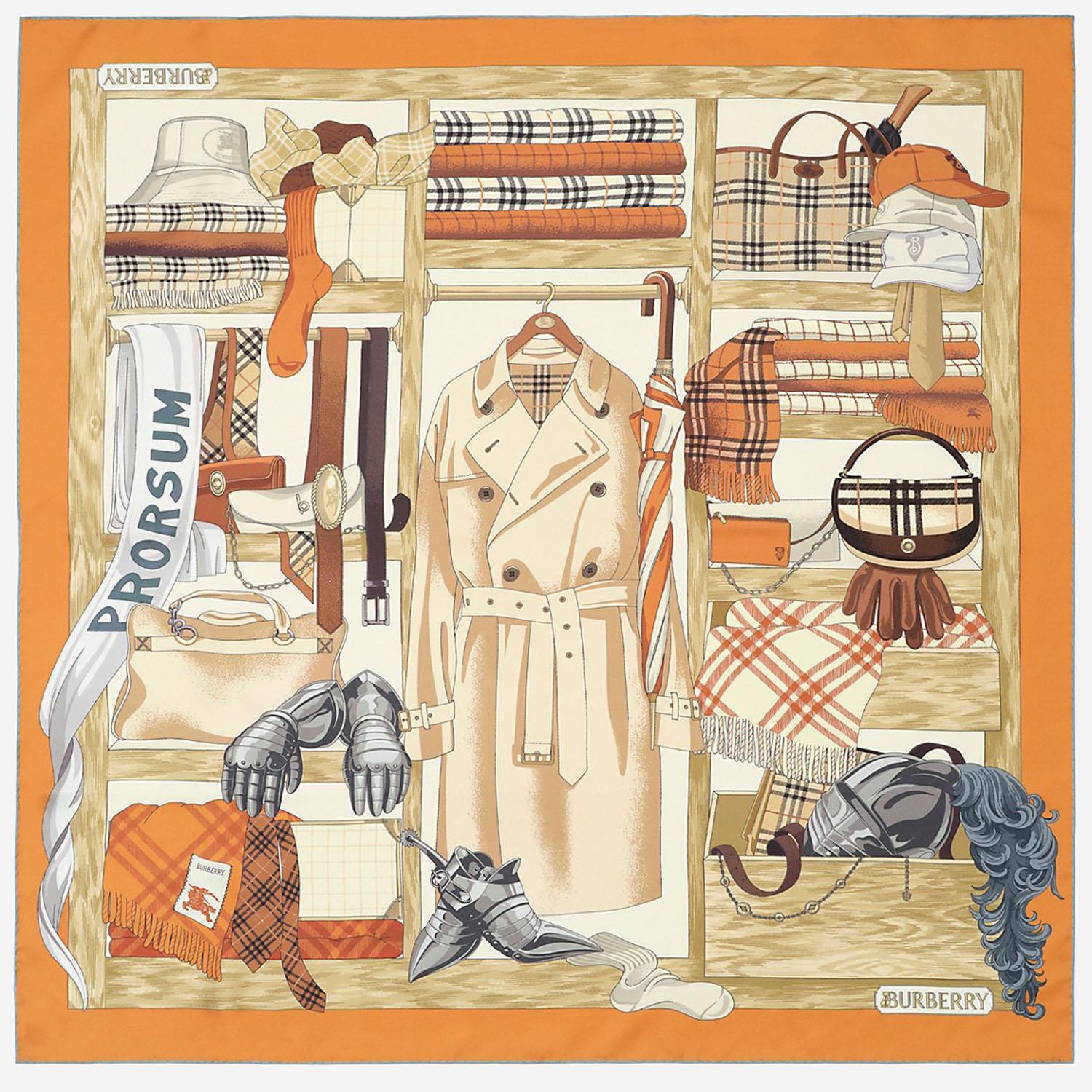 FOULARD IN SETA Wardrobe 8125643 PUMPKINORANGE BURBERRY 