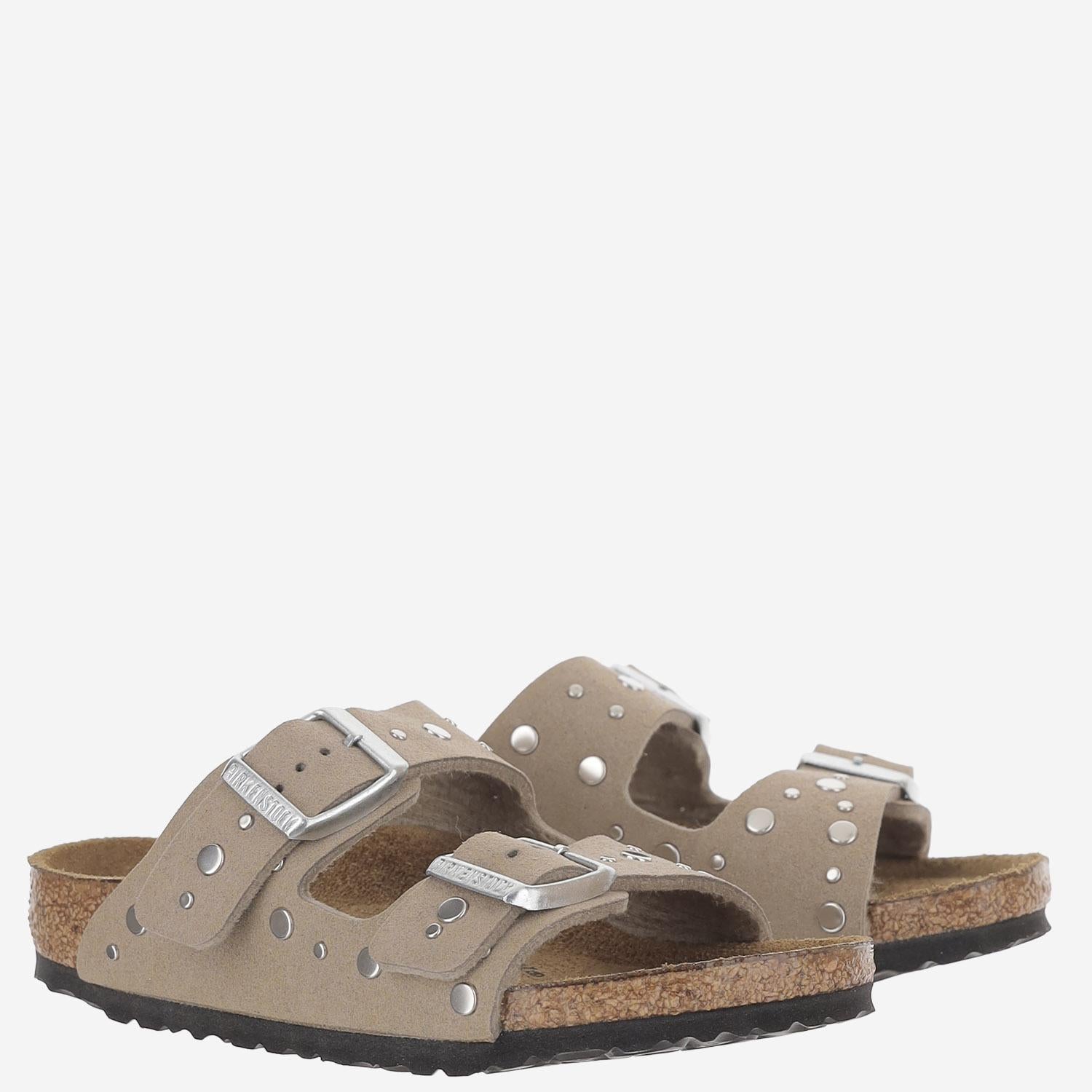SANDALI ARIZONA RIVET IN SUEDE 1031708 GRAYTAUPE BIRKENSTOCK KIDS 