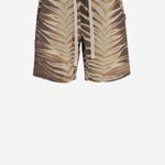 PANTALONI CORTI IN COTONE E LINO CON STAMPA 80OADF02 CNF06R83 JUST CAVALLI 