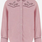 CAMICIA IN COTONE CON RICAMO FLOREALE W05GBLW00028 021 BONPOINT KIDS 