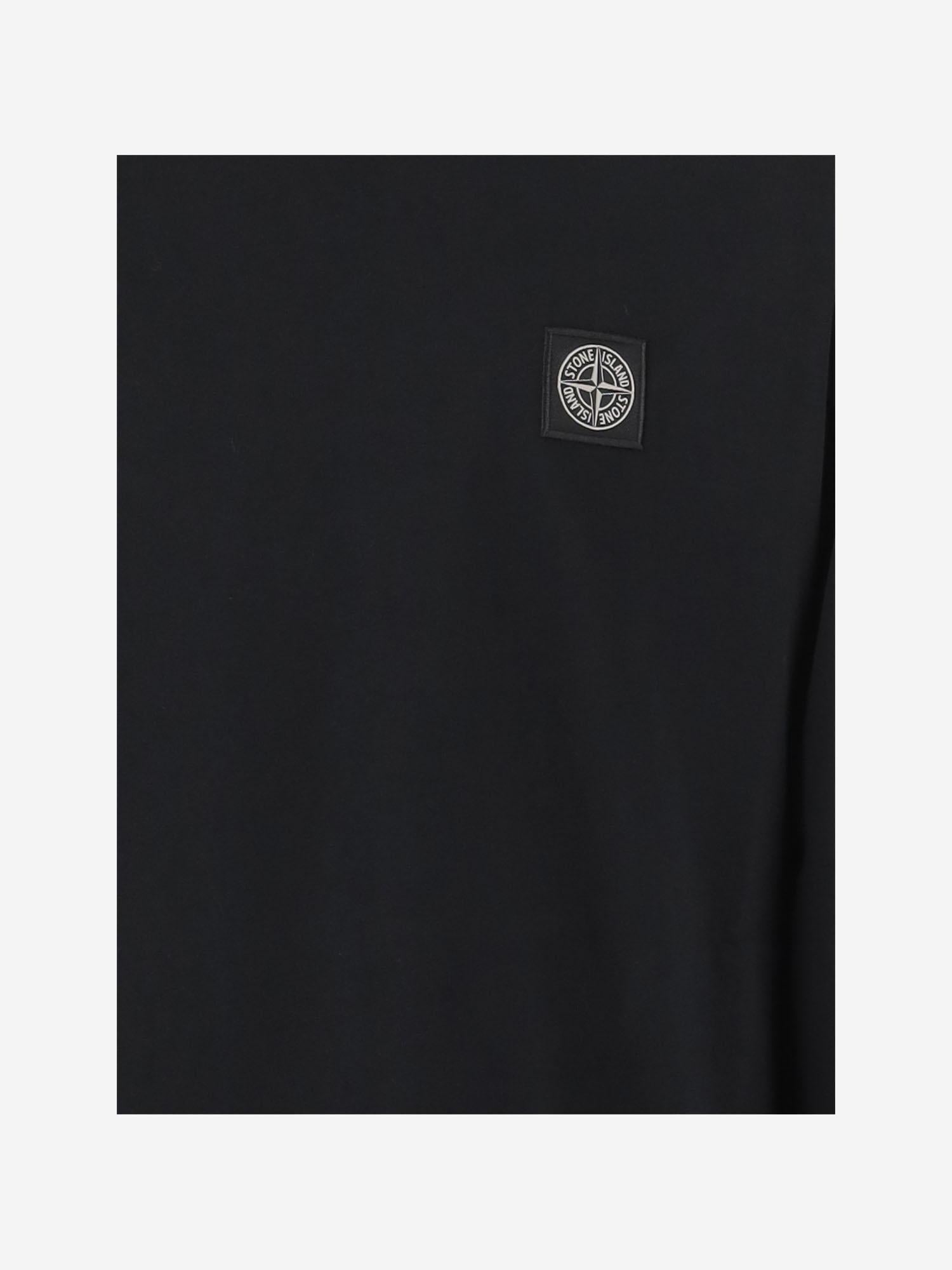 T-SHIRT A MANICHE LUNGHE IN COTONE CON LOGO 2100003 S0047V0029 STONE ISLAND KIDS 