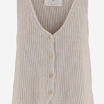 GILET IN MISTO CASHMERE E COTONE CON PAILLETTES KNVS2696 263 ARCH4 