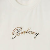 T-SHIRT IN COTONE CON LOGO 8118971 CHALK BURBERRY 