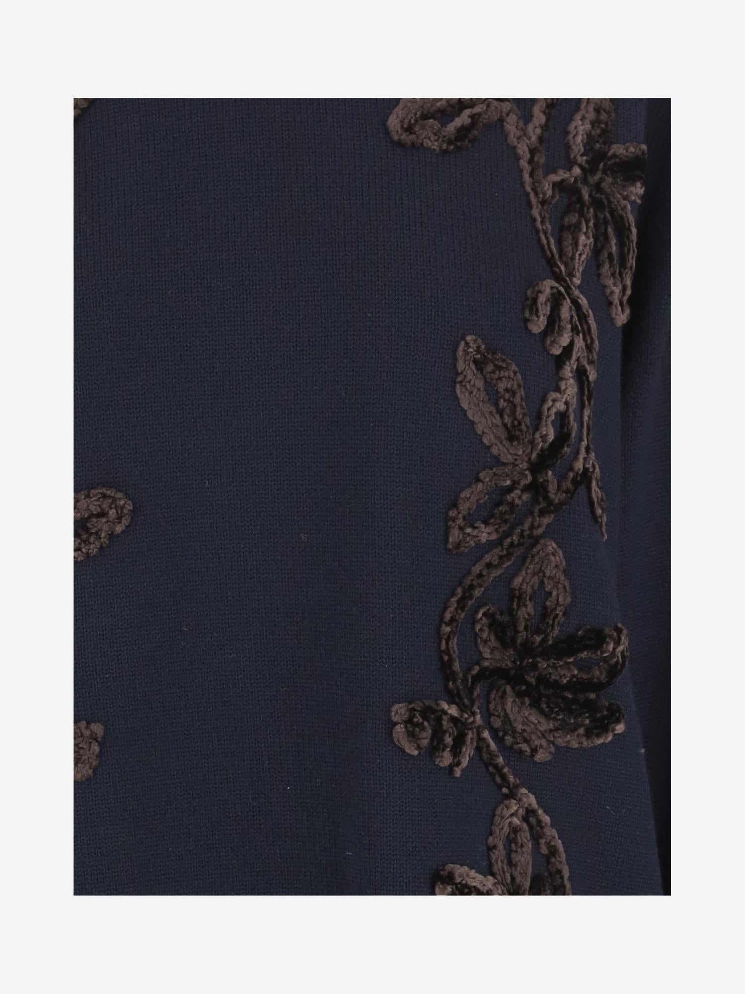 MAGLIONE IN LANA CON MOTIVO FLOREALE J02GP0220 J14802401 JIL SANDER 