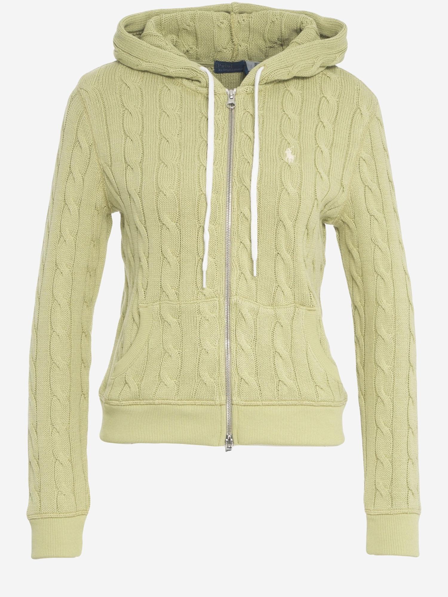 FELPA IN COTONE CON LAVORAZIONE A TRECCE 211959124 501 POLO RALPH LAUREN 