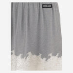 GONNA IN SETA RICICLATA CON BORDO IN PIZZO MG2644 19E1F0031 MIU MIU 