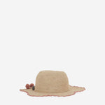 Cappello in rafia con tesa irregolare S06GACW00001 006 BONPOINT KIDS 