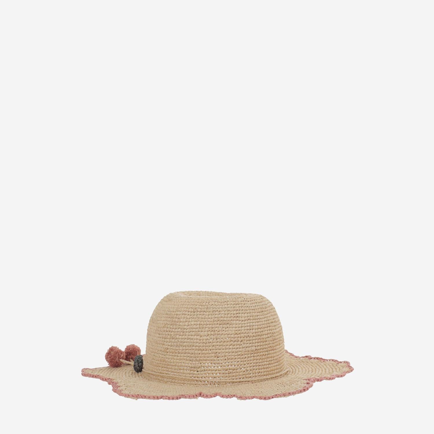 Cappello in rafia con tesa irregolare S06GACW00001 006 BONPOINT KIDS 