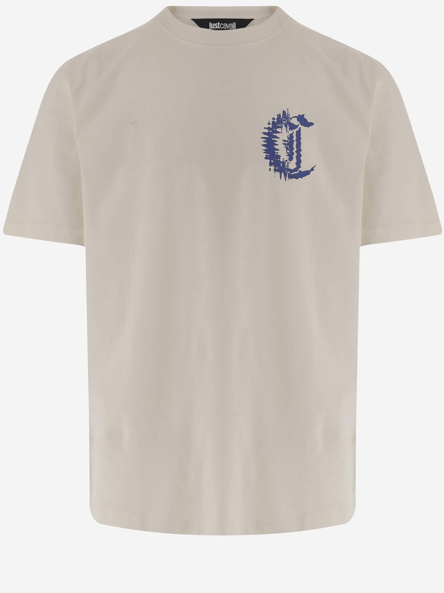 T-SHIRT IN COTONE CON STAMPA grafica 80OAHT23 CJ500004 JUST CAVALLI 