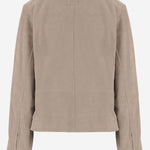 Giacca in pelle scamosciata con cintura S540Y34L58 2210 LOEWE 