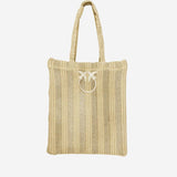 BORSA SHOPPING EASY IN RAFIA 106728 A39YC39 PINKO 