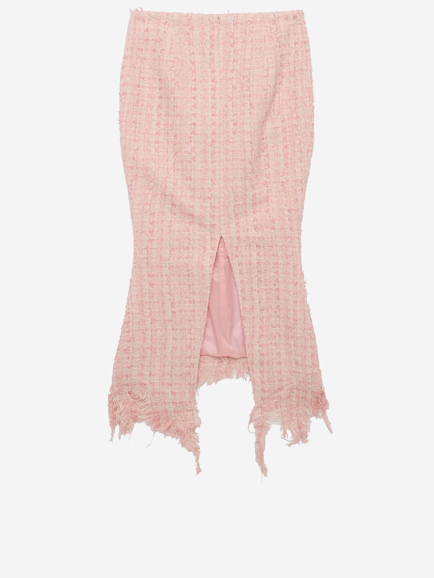 GONNA IN MISTO COTONE CON ORLO SFRANGIATO MAT02SK102 2 MATIERES FECALES 