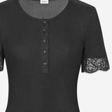 T-shirt in jersey di seta 851263 Y37SM1000 SAINT LAURENT 