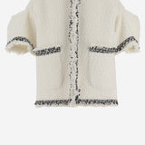 GIACCA BOUCLÉ CON PROFILI A CONTRASTO 08322 151 SACAI 