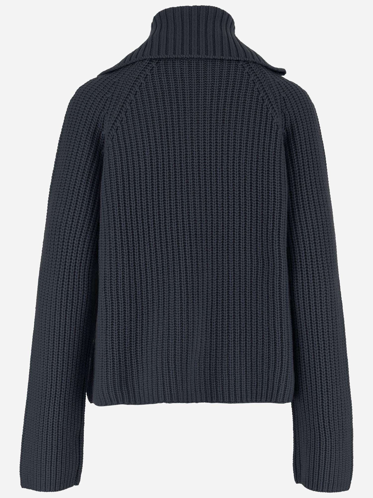 MAGLIONE CON ZIP IN LANA E CASHMERE 25517670 84 ALLUDE 