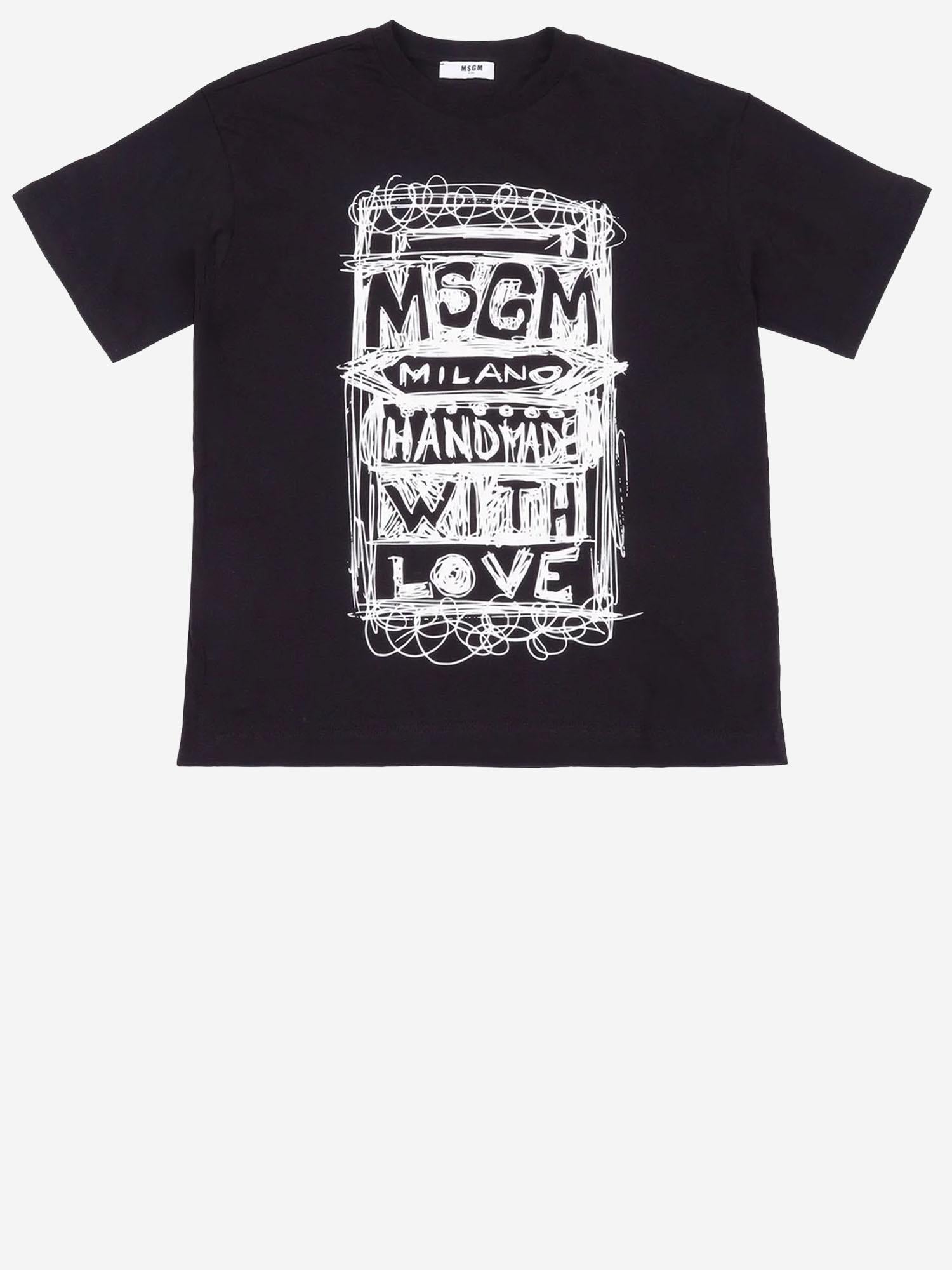 T-SHIRT IN COTONE CON LOGO S6MSJUTH135 110 MSGM KIDS 