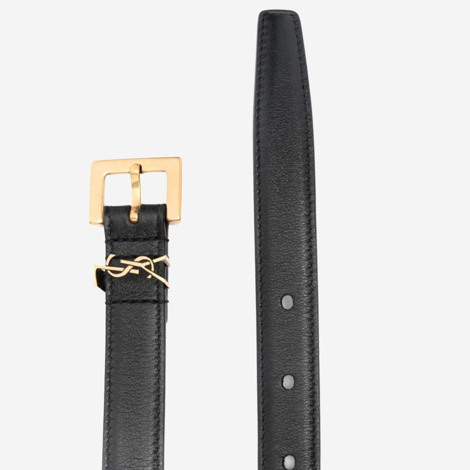 CINTURA CON PLACCA MONOGRAM 554465 BOO0W1000 SAINT LAURENT 