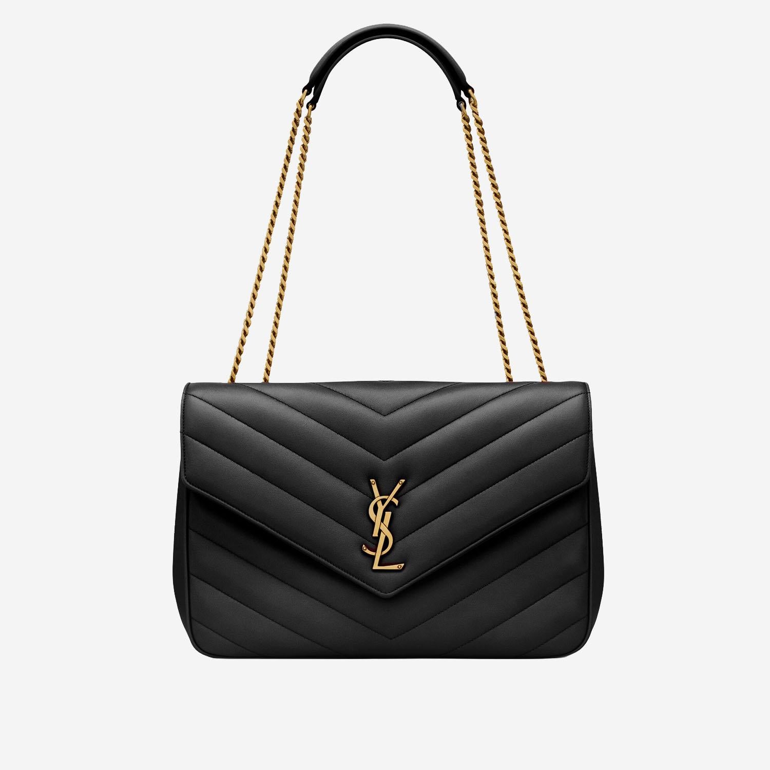 BORSA LOULOU IN PELLE DI AGNELLO TRAPUNTATA 803541 AAEAX1000 SAINT LAURENT 
