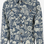 CAMICIA CLASSICA IN COTONE con stampa K3042S25 483 MISHA & PUFF KIDS 
