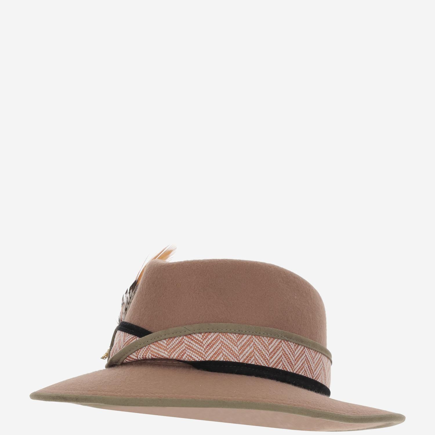 CAPPELLO fedora IN LANA TERRACOTAFEDORA NATURAL ALEXIA ALVAREZ DE TOLEDO 