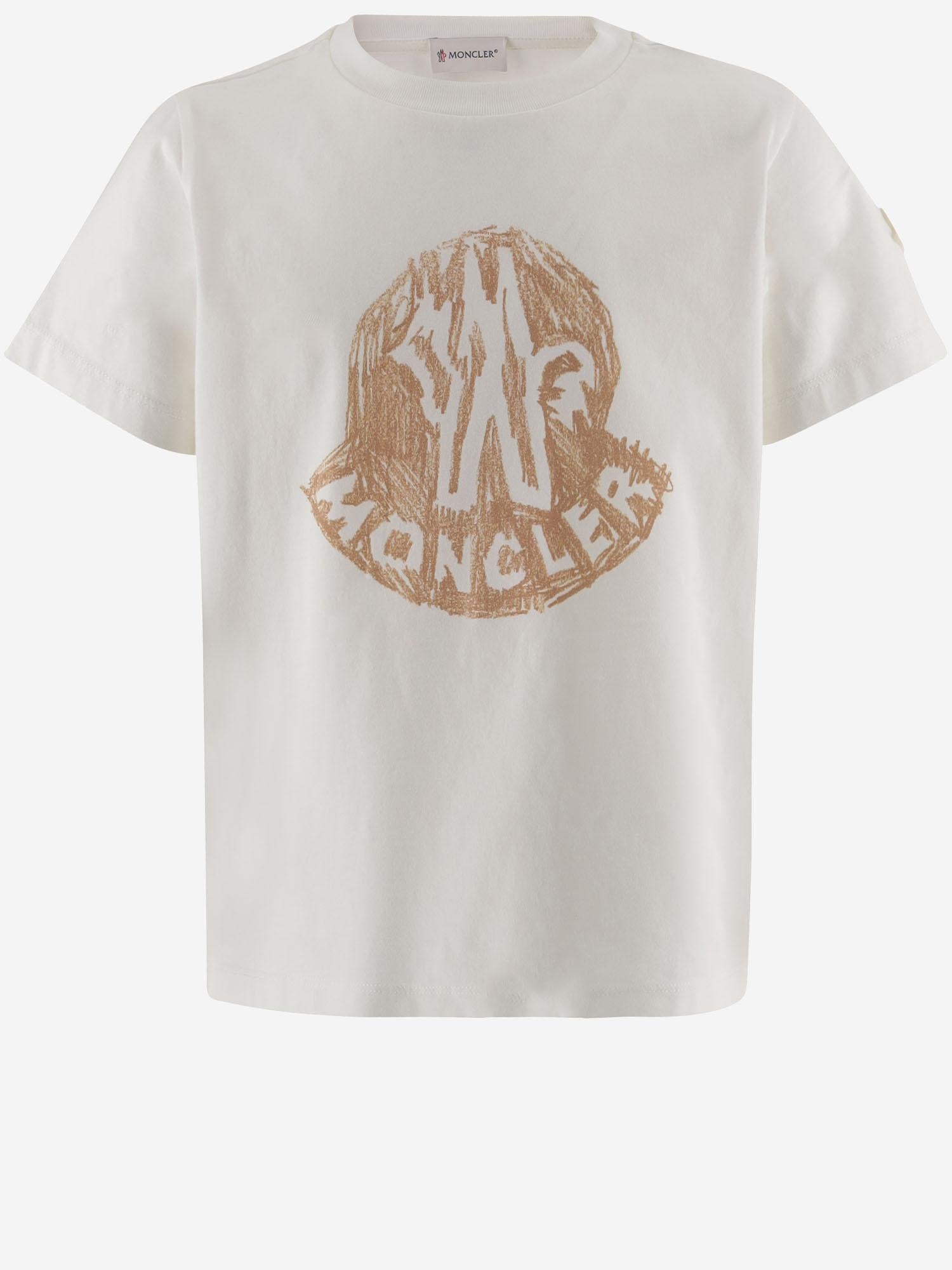 T-SHIRT IN COTONE CON STAMPA LOGO 8C0001589AFV 034 MONCLER ENFANTS 