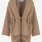 CAPPOTTO IN PURA CAMMELLO CON FRANGE MXMABILITA 001 MAX MARA 