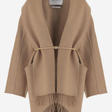 CAPPOTTO IN PURA CAMMELLO CON FRANGE MXMABILITA 001 MAX MARA 